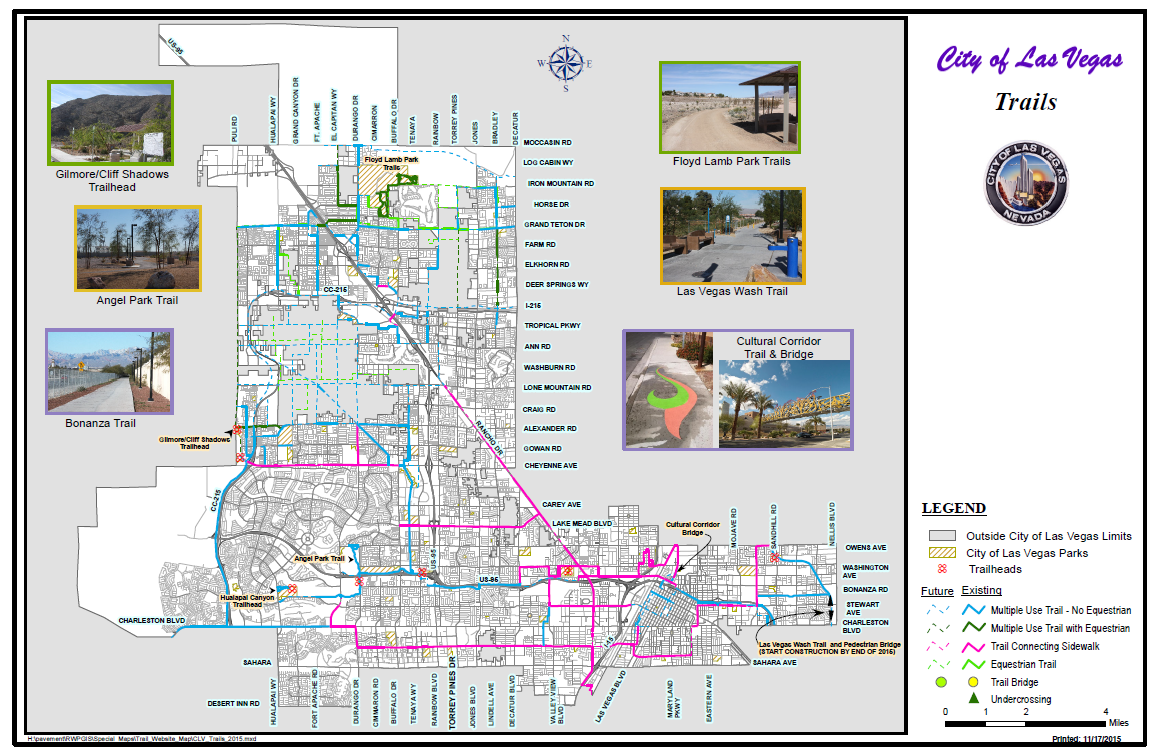 Las Vegas Bike Trails Map Connie Celestina